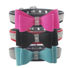 Leather Bowknot  Rhinestone Pet Collar